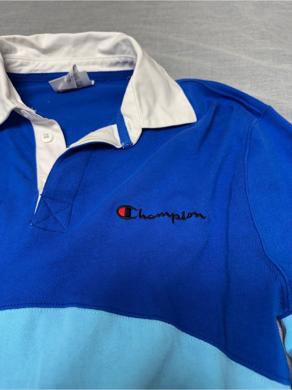 Champion Colorblock Rugby Polo — Blue, Light Blue, Pink - Picture 3 of 5